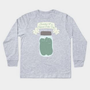 National Pickle Day Kids Long Sleeve T-Shirt